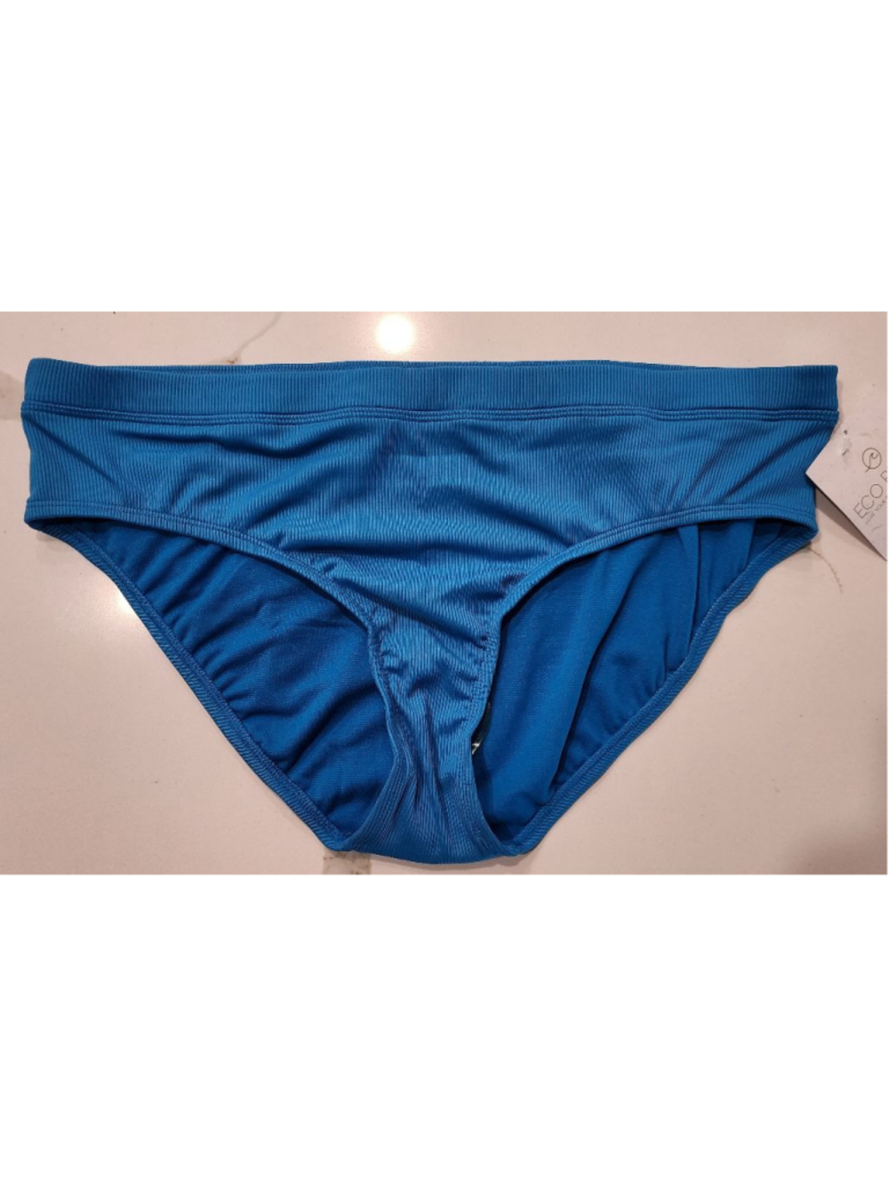 Eco Beach Ribbed Solid Hipster Swimsuit Bottom XL Speed Blue NWT UPF 50+